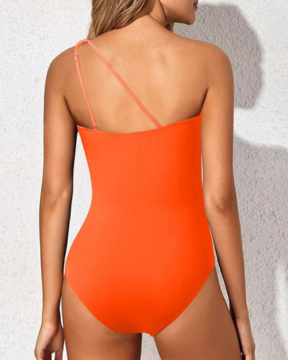 SFRCORD®  One Shoulder One Piece Swimsuit for Women Tummy Control Bathing Suits