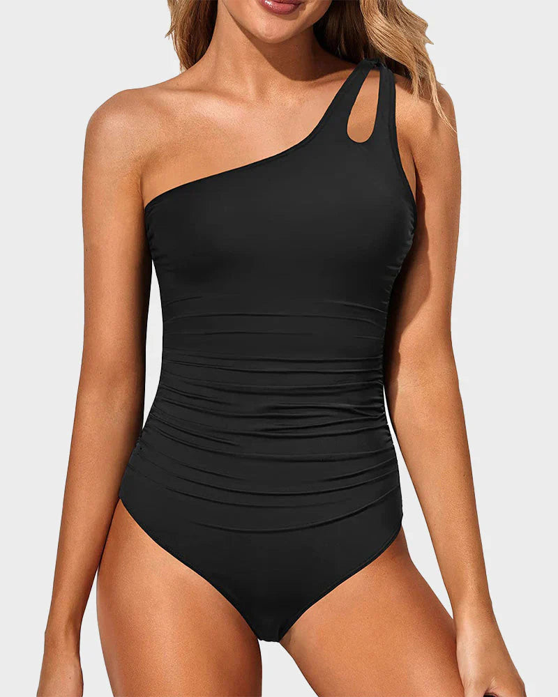 SFRCORD®  One Shoulder One Piece Swimsuit for Women Tummy Control Bathing Suits