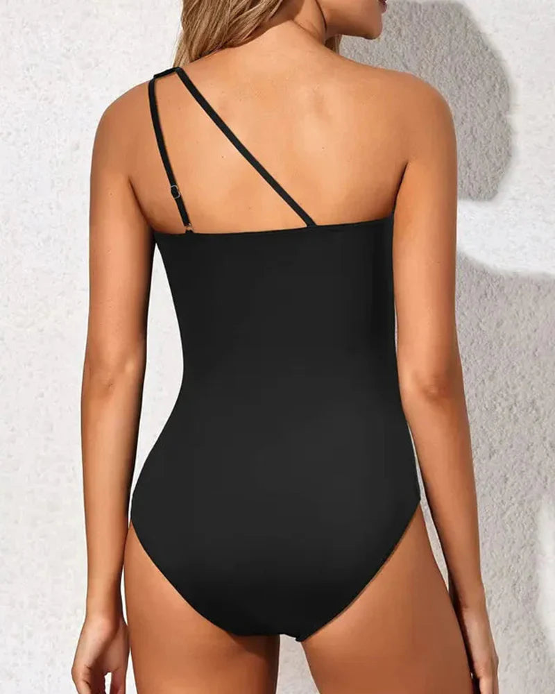 SFRCORD®  One Shoulder One Piece Swimsuit for Women Tummy Control Bathing Suits