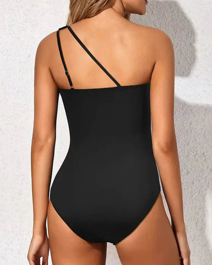 SFRCORD®  One Shoulder One Piece Swimsuit for Women Tummy Control Bathing Suits