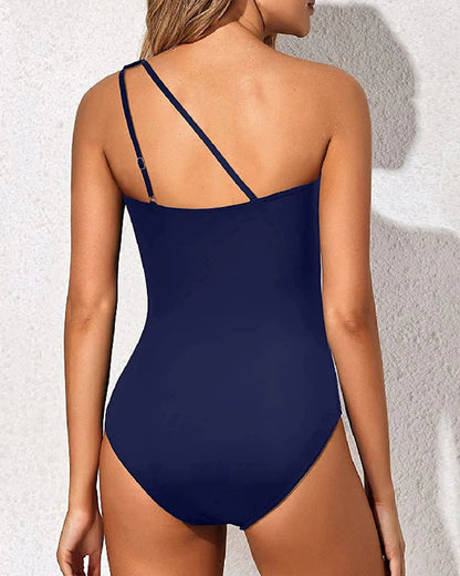 SFRCORD®  One Shoulder One Piece Swimsuit for Women Tummy Control Bathing Suits