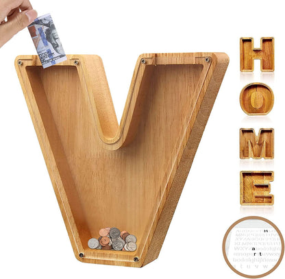 🎁Last Day 49% OFF - Cilifer® Customized wooden piggy bank gift for children🎉
