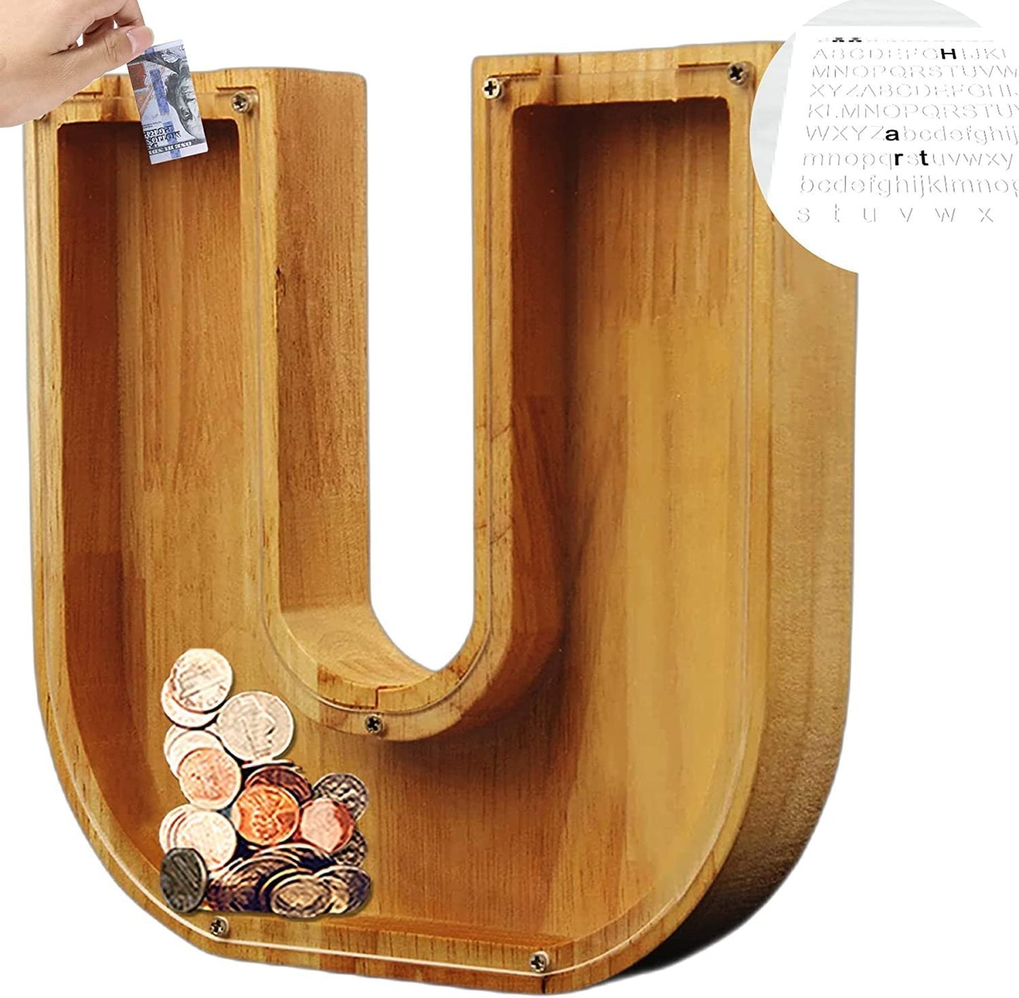 🎁Last Day 49% OFF - Cilifer® Customized wooden piggy bank gift for children🎉