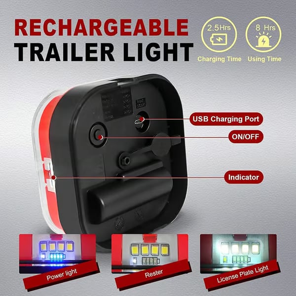 Cilifer® Wireless Trailer Lights 🚚✨ – Magnetic Tow Light Kit for Trucks & Trailers