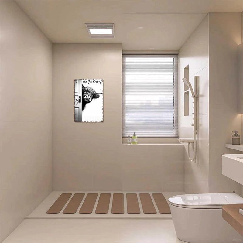 CILIFER® 🔥Last Day 49% OFF - Vintage Highland Cow Aluminum Sign: Funny Are You Pooping?