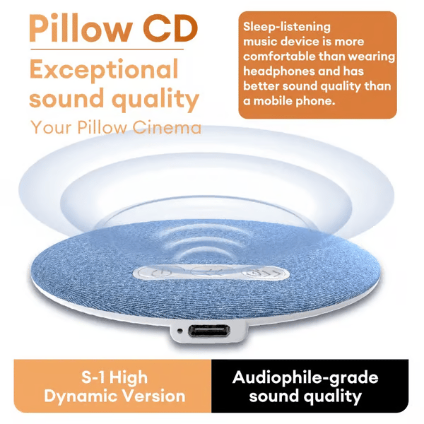 CILIFER® Last Day Sale S1 Ultra-Thin Bluetooth Pillow Speaker with Bluetooth 6.0 - Bone Conduction Technology