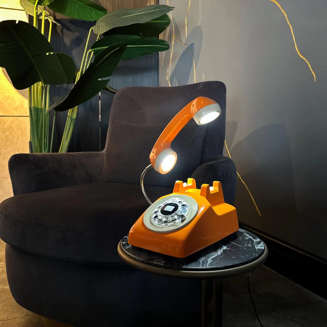 Billhol® 🔥Upcycled Rotary Phone Lamp. Vintage Desk Light