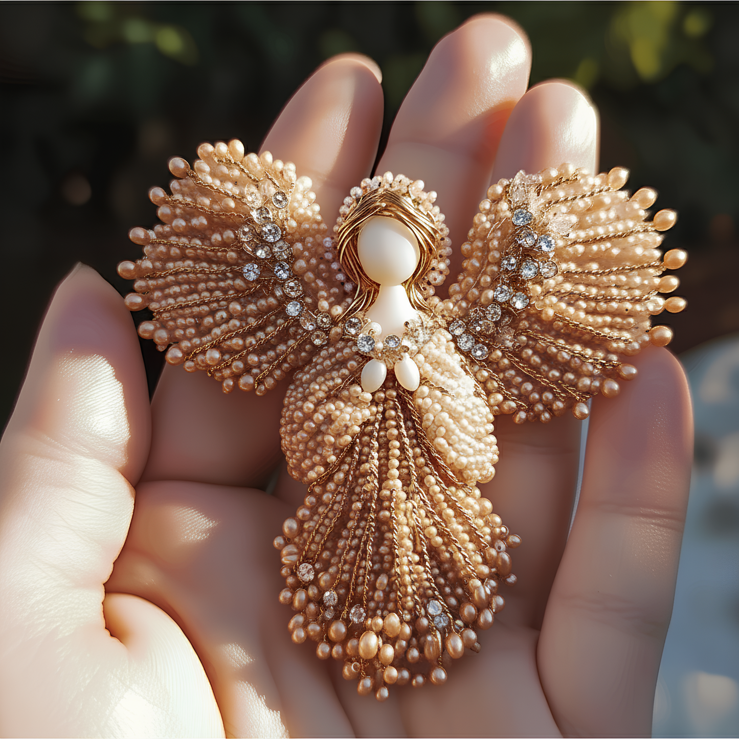 🔥LAST DAY 50% OFF💖  Oneswear® Handmade Pearl Angel Brooch