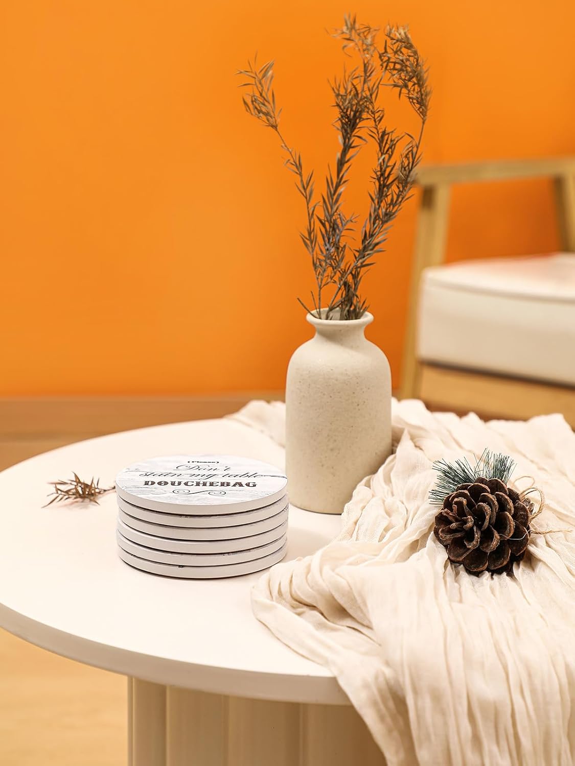 Cilifer® Funny Sandstone Absorbent Drinks Coasters