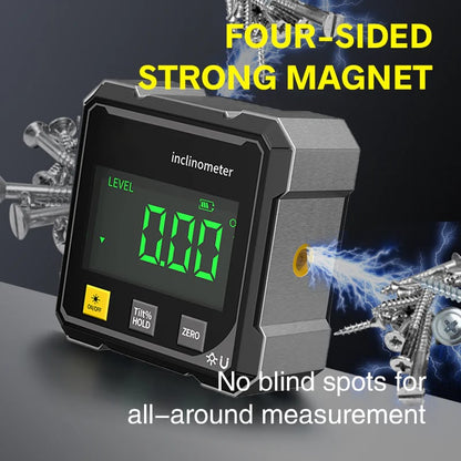 CILIFER® 4-Side Magnetic Digital Angle Gauge with Laser