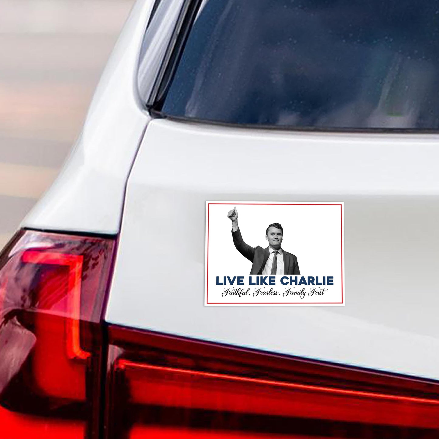 CILIFER® Justice for Charlie Political Protest Magnet, A True Patriot Charlie Kirk, Charlie Kirk Is My Hero, Charlie Kirk Freedom Magnet, 6 "x 4.5"