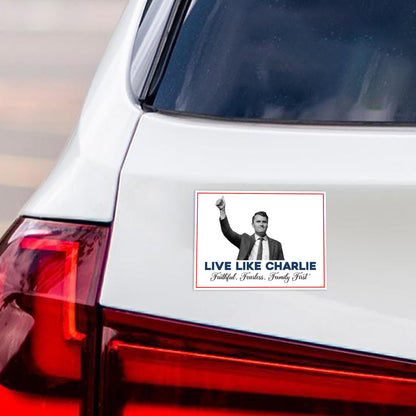 CILIFER® Justice for Charlie Political Protest Magnet, A True Patriot Charlie Kirk, Charlie Kirk Is My Hero, Charlie Kirk Freedom Magnet, 6 "x 4.5"
