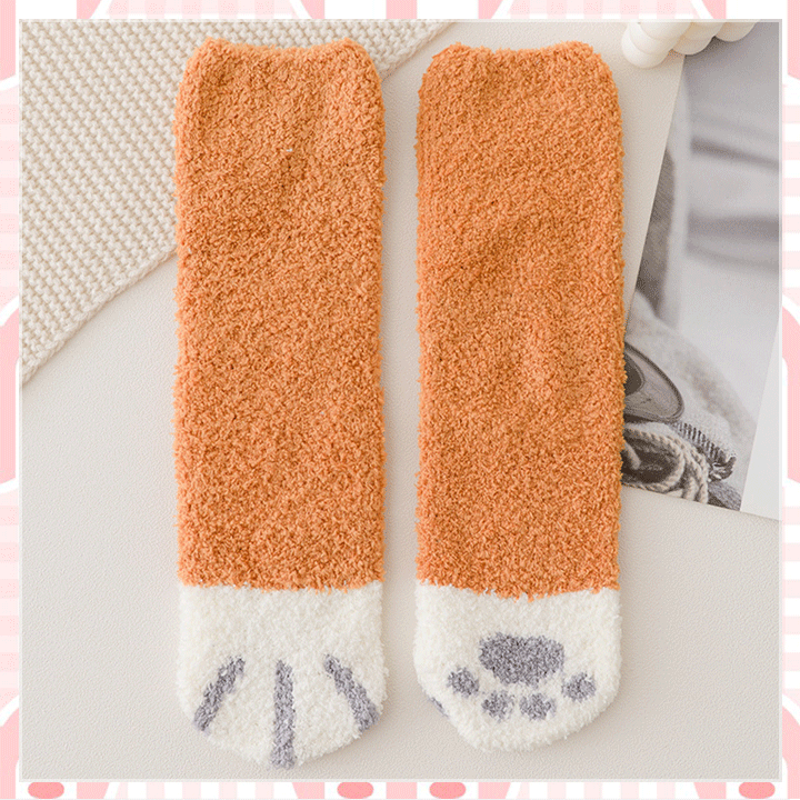Cat Paw Fleece Socks