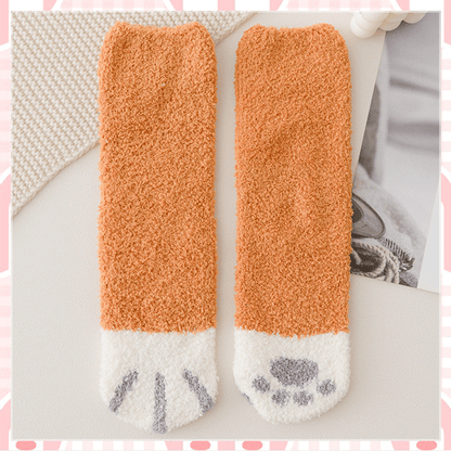 Cat Paw Fleece Socks