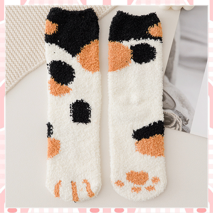 Cat Paw Fleece Socks