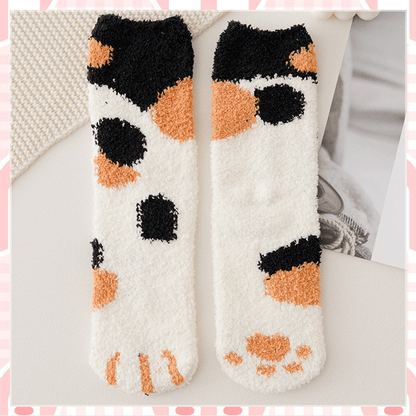 Cat Paw Fleece Socks