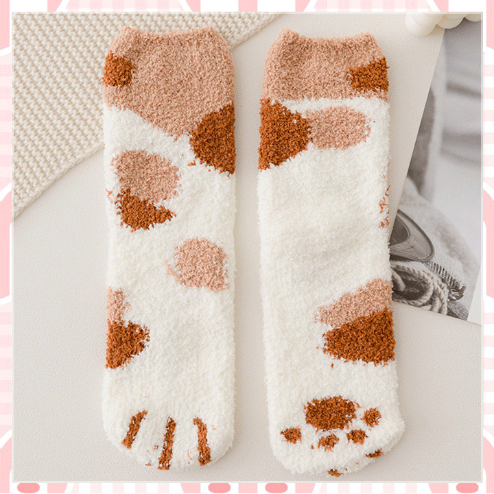 Cat Paw Fleece Socks