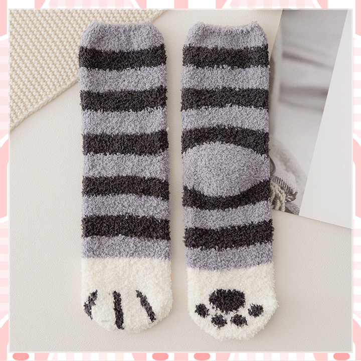 Cat Paw Fleece Socks