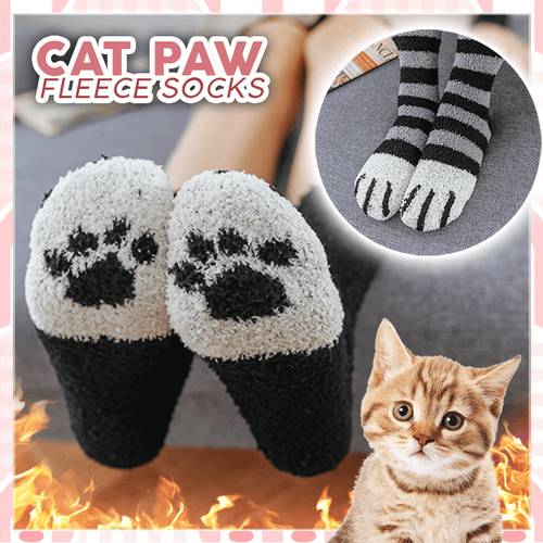 Cat Paw Fleece Socks