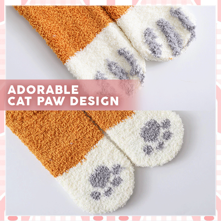 Cat Paw Fleece Socks