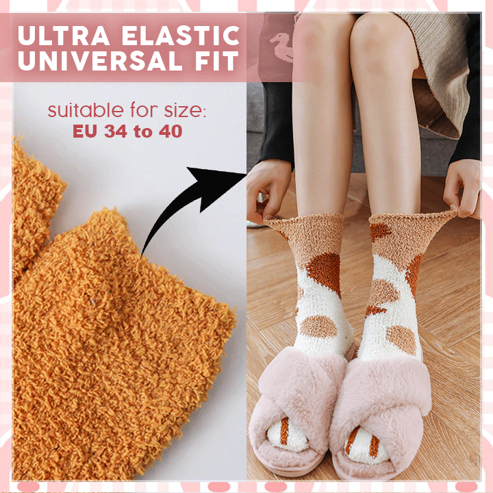 Cat Paw Fleece Socks