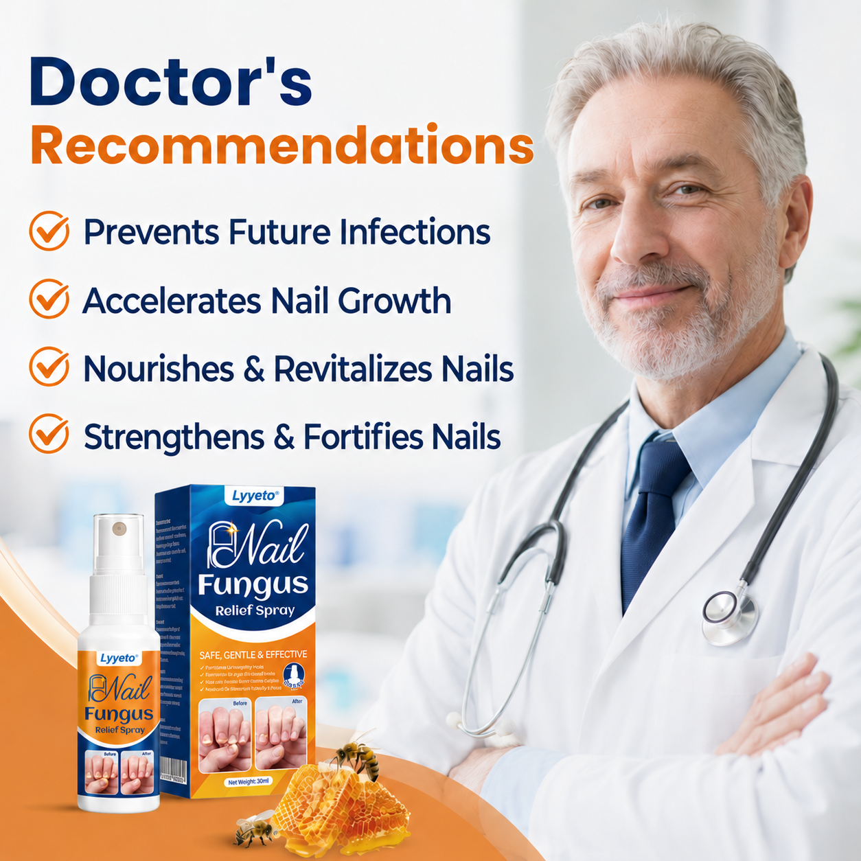 Supplied doctor-themed promotional graphic