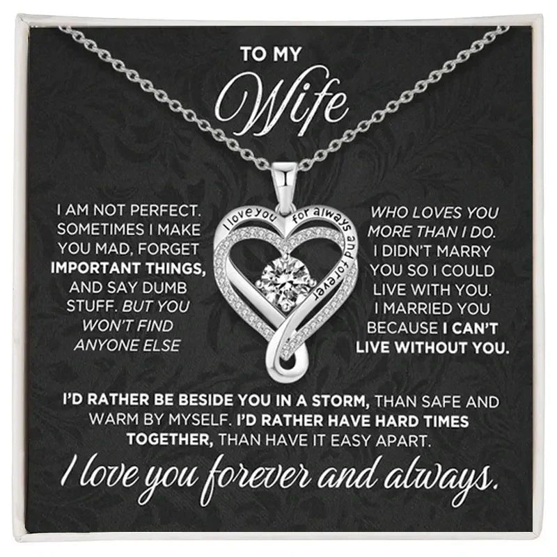 CILIFER® To My Wife Heart Necklace – Forever & Always Gift Box
