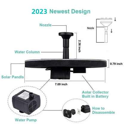 CILIFER® ⏳Time-Limited Special⏰Compact Solar Bird Fountain Pump – Keep Your Garden Alive! 🐦️