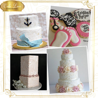 Cake Lace Decoration Stencil (Set of 10)