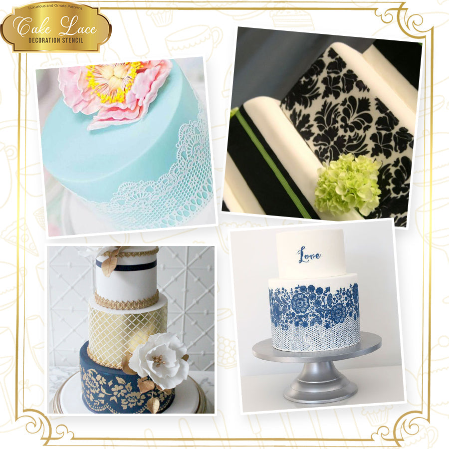 Cake Lace Decoration Stencil (Set of 10)