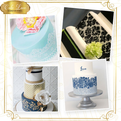 Cake Lace Decoration Stencil (Set of 10)
