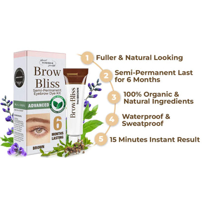 KISSHI™ BrowBliss Semi-permanentes Augenbrauen-Tönungsset