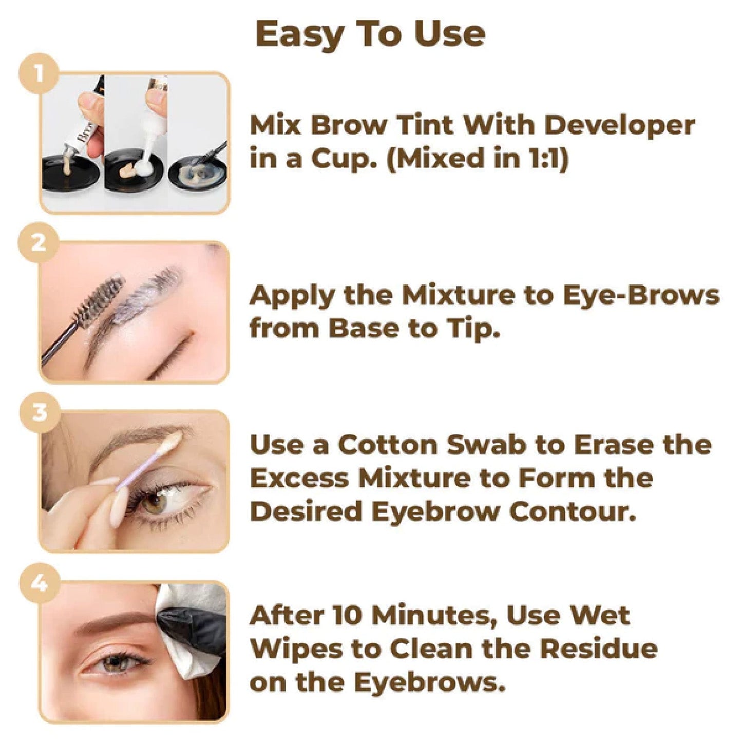 KISSHI™ BrowBliss Semi-Permanent Eyebrow Tinting Kit