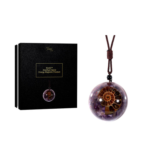 Kisshi™ Amethyst Spiral Energy Magnetic Pendant