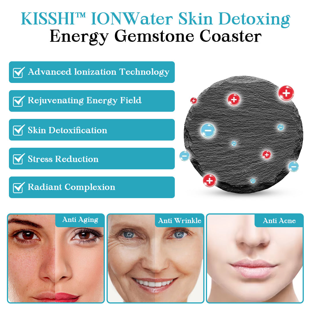 Kisshi™ FRESH IONWater Skin Detoxing Energy Gemstone Coaster