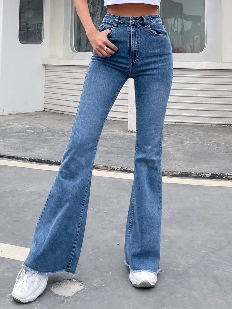 KISSHI™ High Rise Flared Jeans