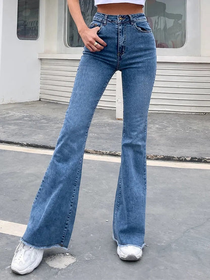 KISSHI™ High Rise Flared Jeans